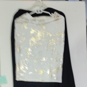 LuLaRoe Black and Gold Midi Skirt